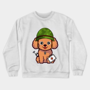 First aid military brown dog Crewneck Sweatshirt